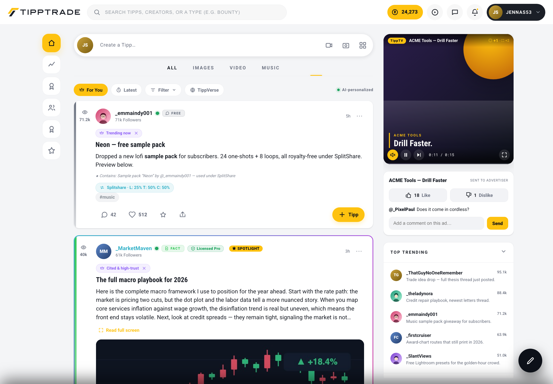 TippTrade feed